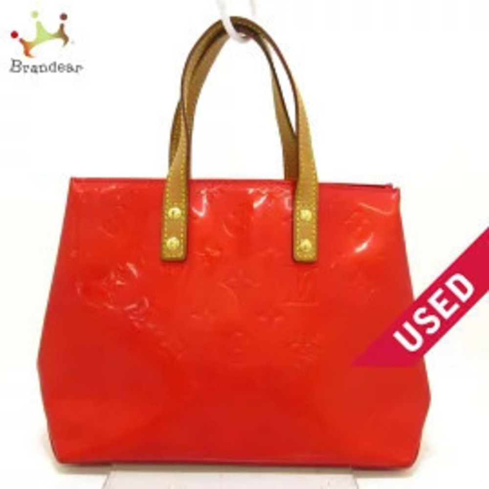 LOUIS VUITTON Lead Handbag Rouge Red Vernis Leather Monogram Embossed